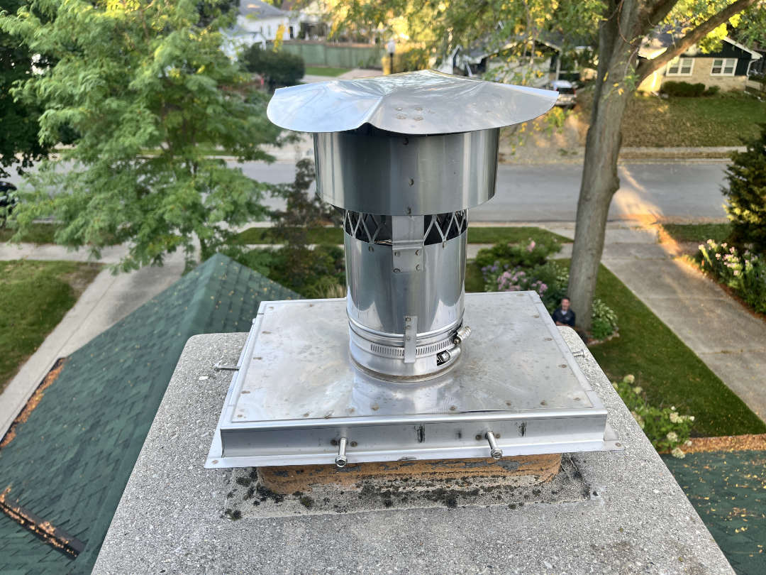 New chimney liner for furnace