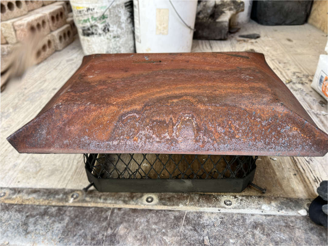 Rusted Chimney Flue cap